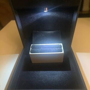 Jewelry Presentation Box with LED Light - Black Interior
